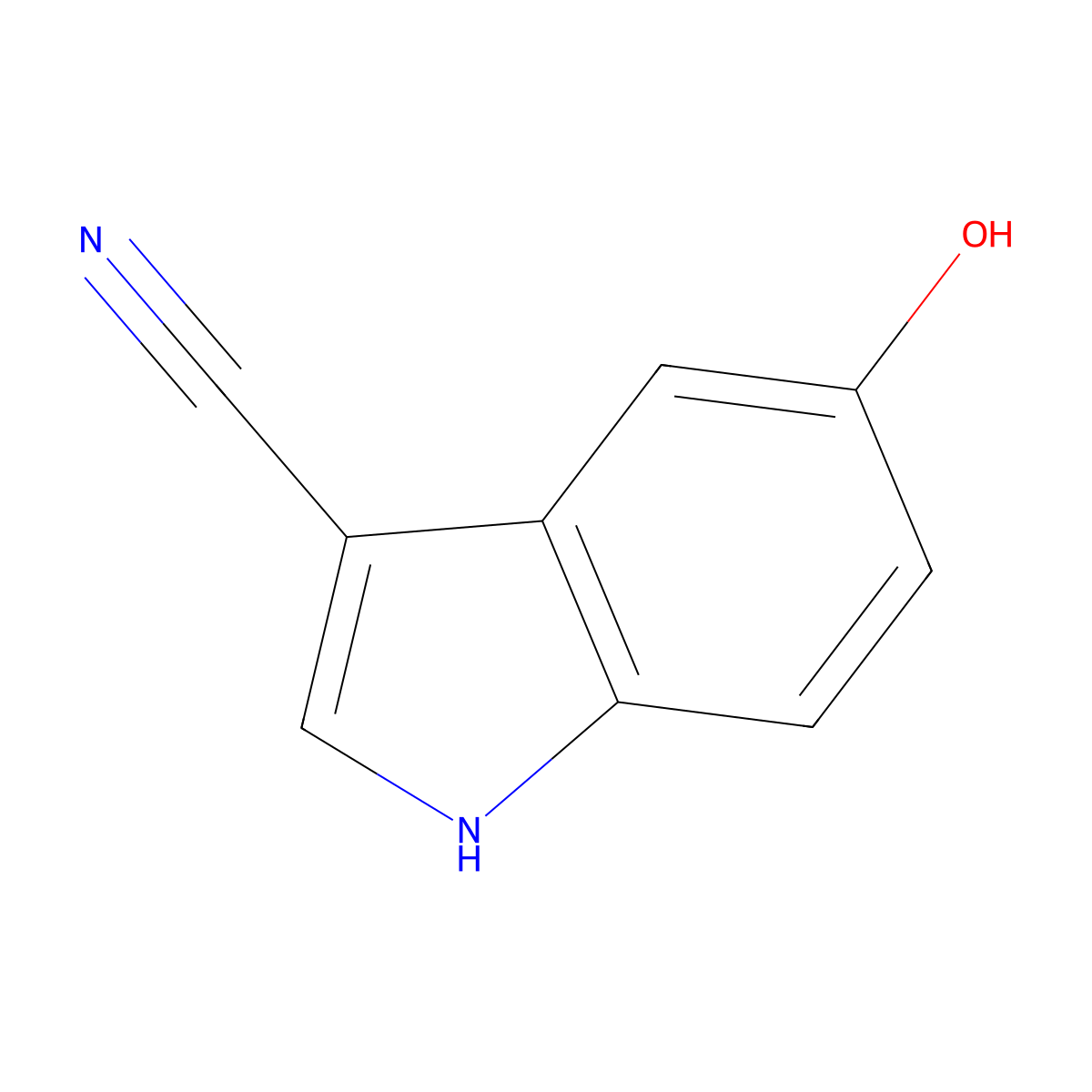 3-Cyano-5-hydroxyindole molecular structure, CAS 197512-21-3