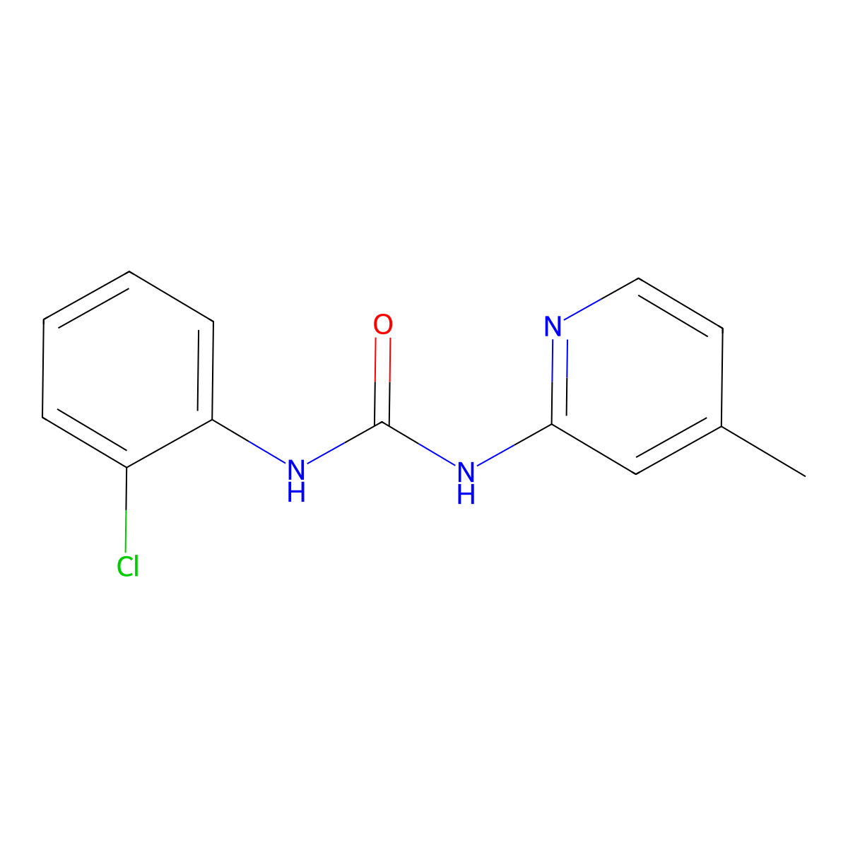 N-(2-Chlorophenyl)-N'-(4-methyl-2-pyridinyl)urea molecular structure, CAS 197512-41-7
