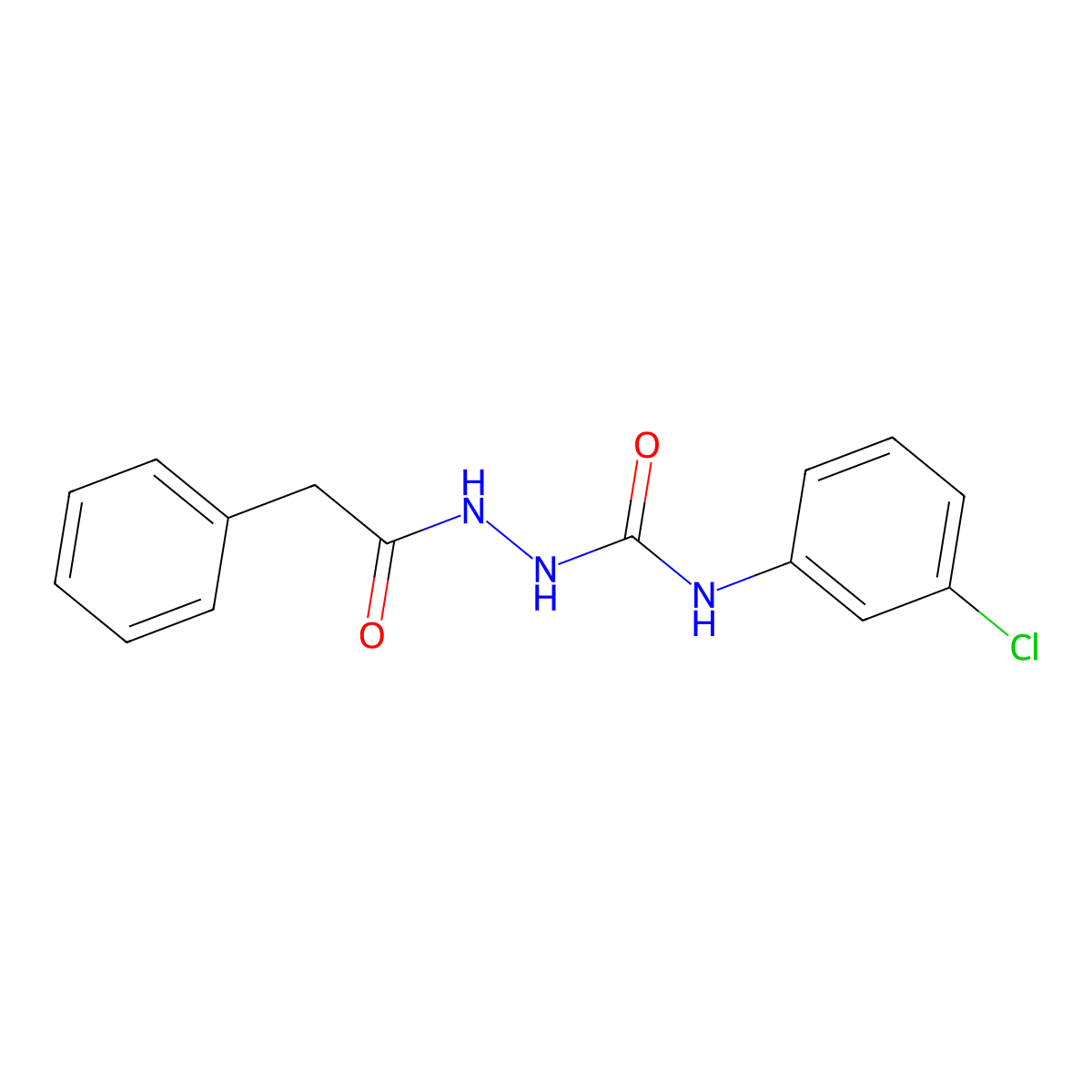 N-(3-chlorophenyl)-2-(phenylacetyl)hydrazinecarboxamide molecular structure, CAS 197512-60-0