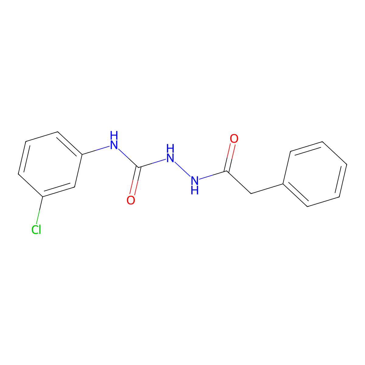 N-(3-chlorophenyl)-2-(phenylacetyl)hydrazinecarboxamide molecular structure, CAS 197512-60-0