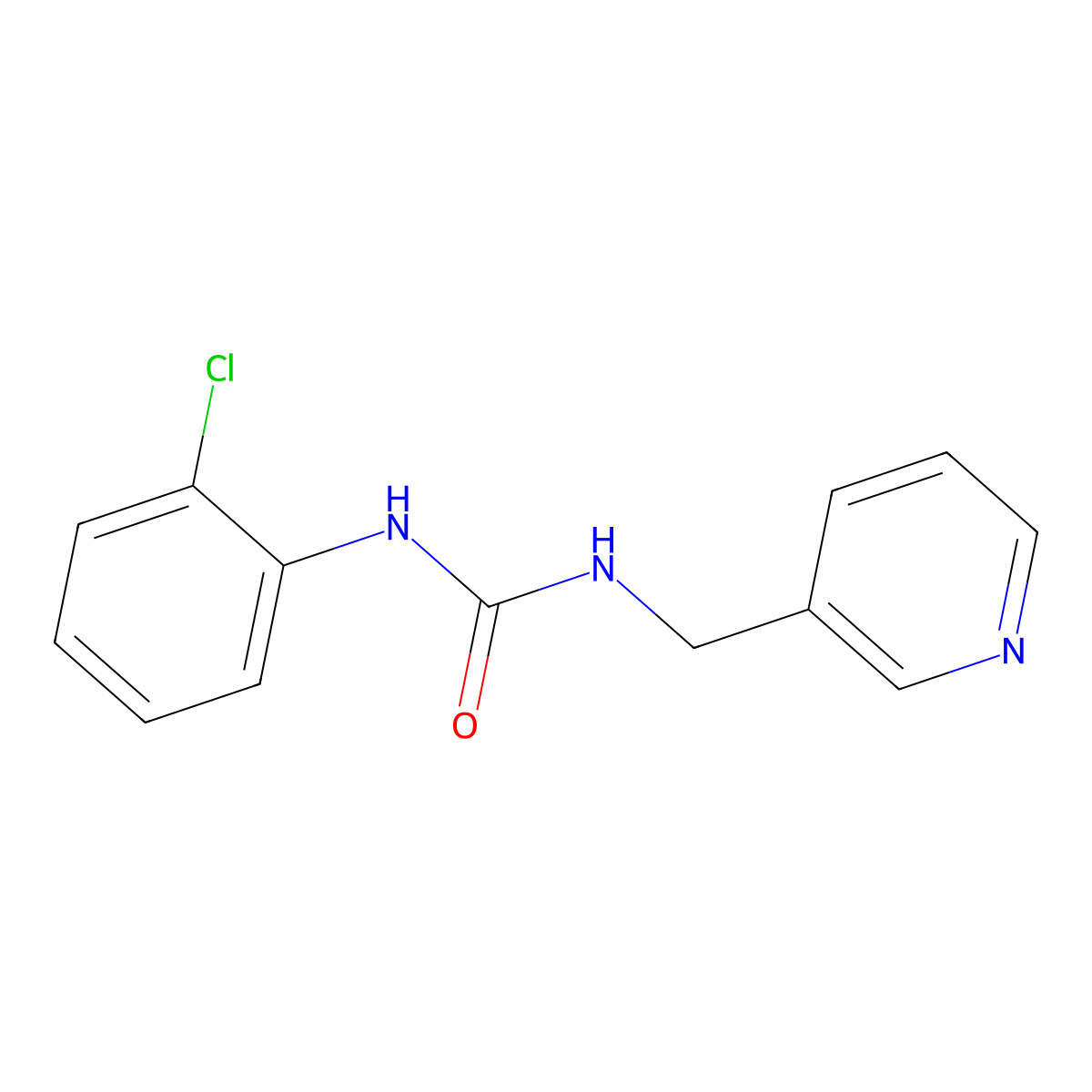 1-(2-Chlorophenyl)-3-(pyridin-3-ylmethyl)urea molecular structure, CAS 197512-66-6