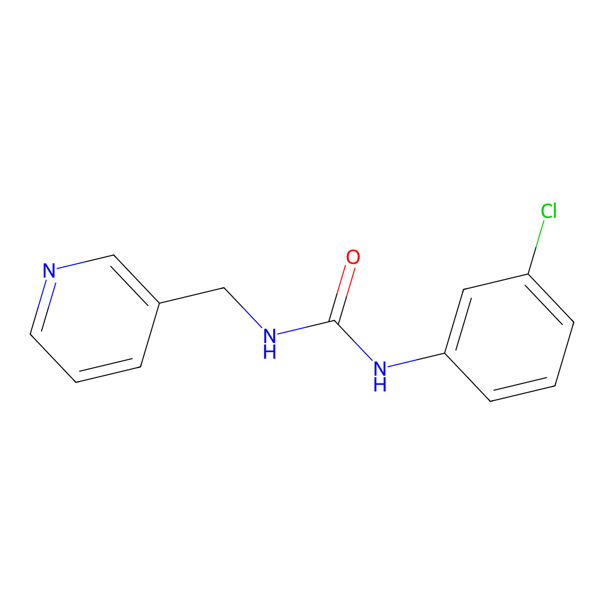 1-(3-Chlorophenyl)-3-(pyridin-3-ylmethyl)urea molecular structure, CAS 197512-67-7
