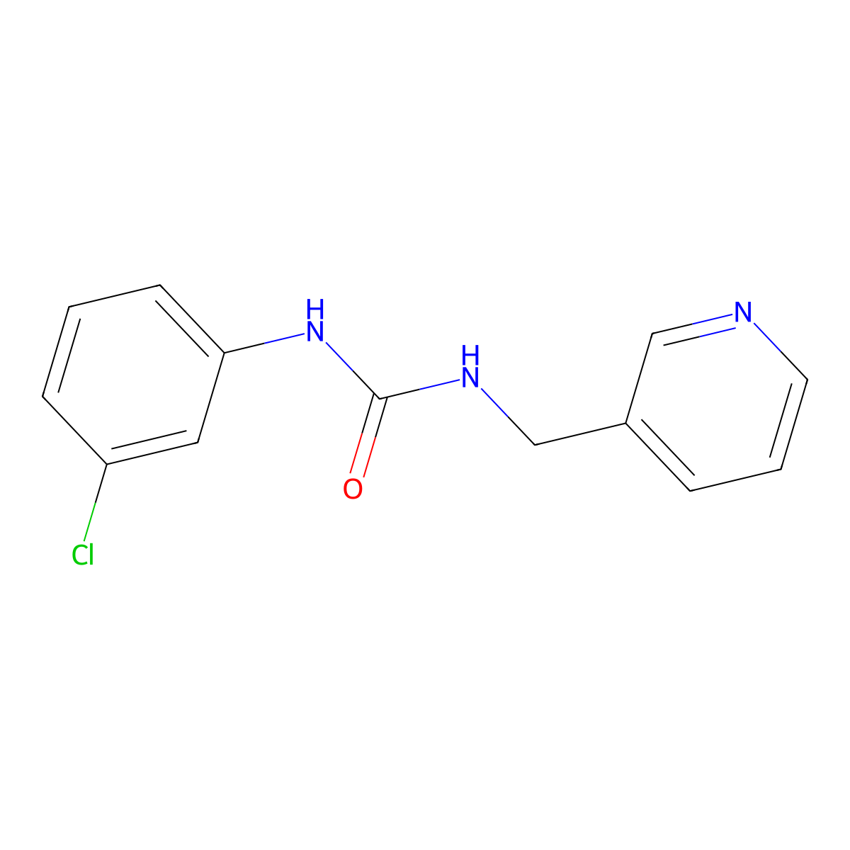 1-(3-Chlorophenyl)-3-(pyridin-3-ylmethyl)urea molecular structure, CAS 197512-67-7