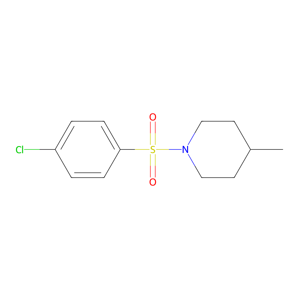 1-(4-Chlorophenylsulfonyl)-4-methylpiperidine molecular structure, CAS 197512-74-6