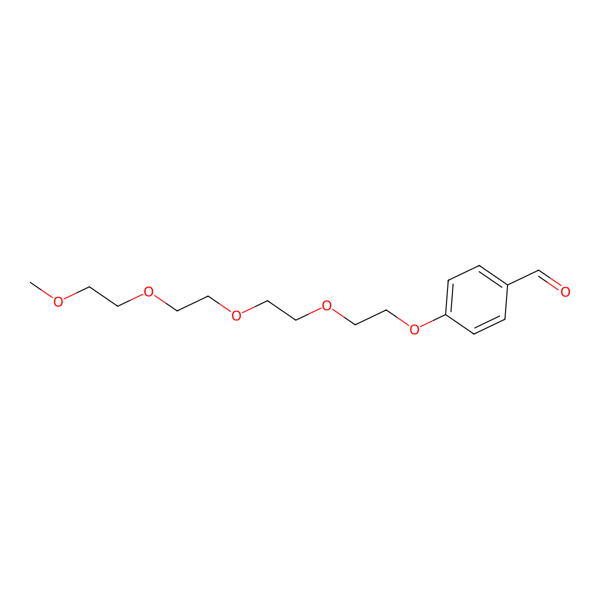 4-(2,5,8,11-Tetraoxatridecan-13-yloxy)benzaldehyde molecular structure, CAS 197513-69-2