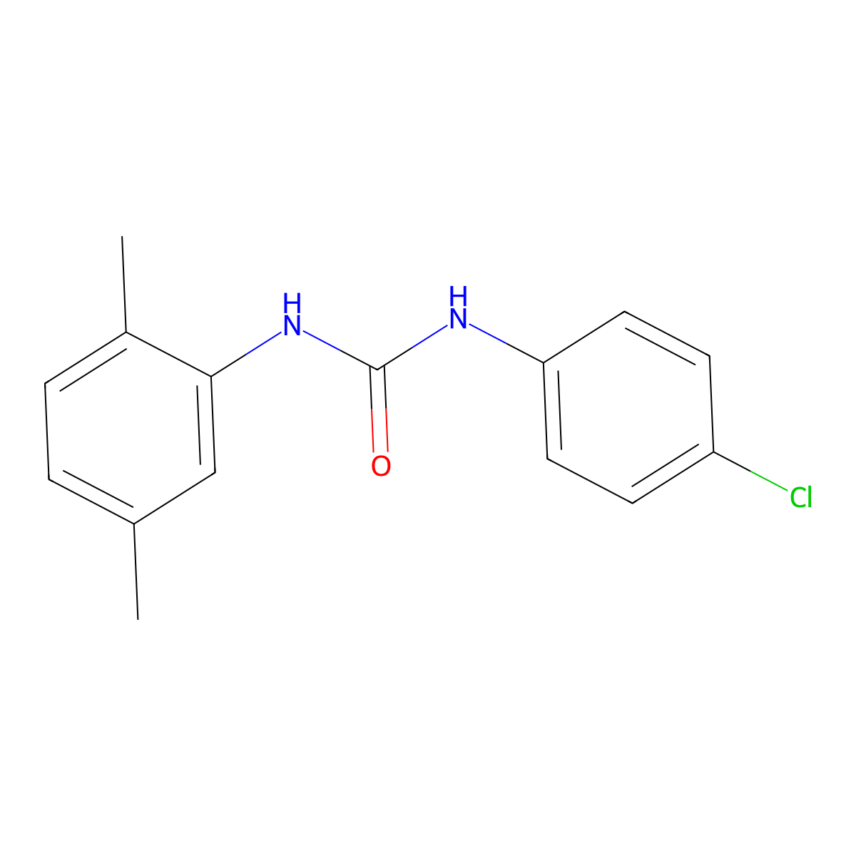 1-(4-Chlorophenyl)-3-(2,5-dimethylphenyl)urea molecular structure, CAS 197514-02-6