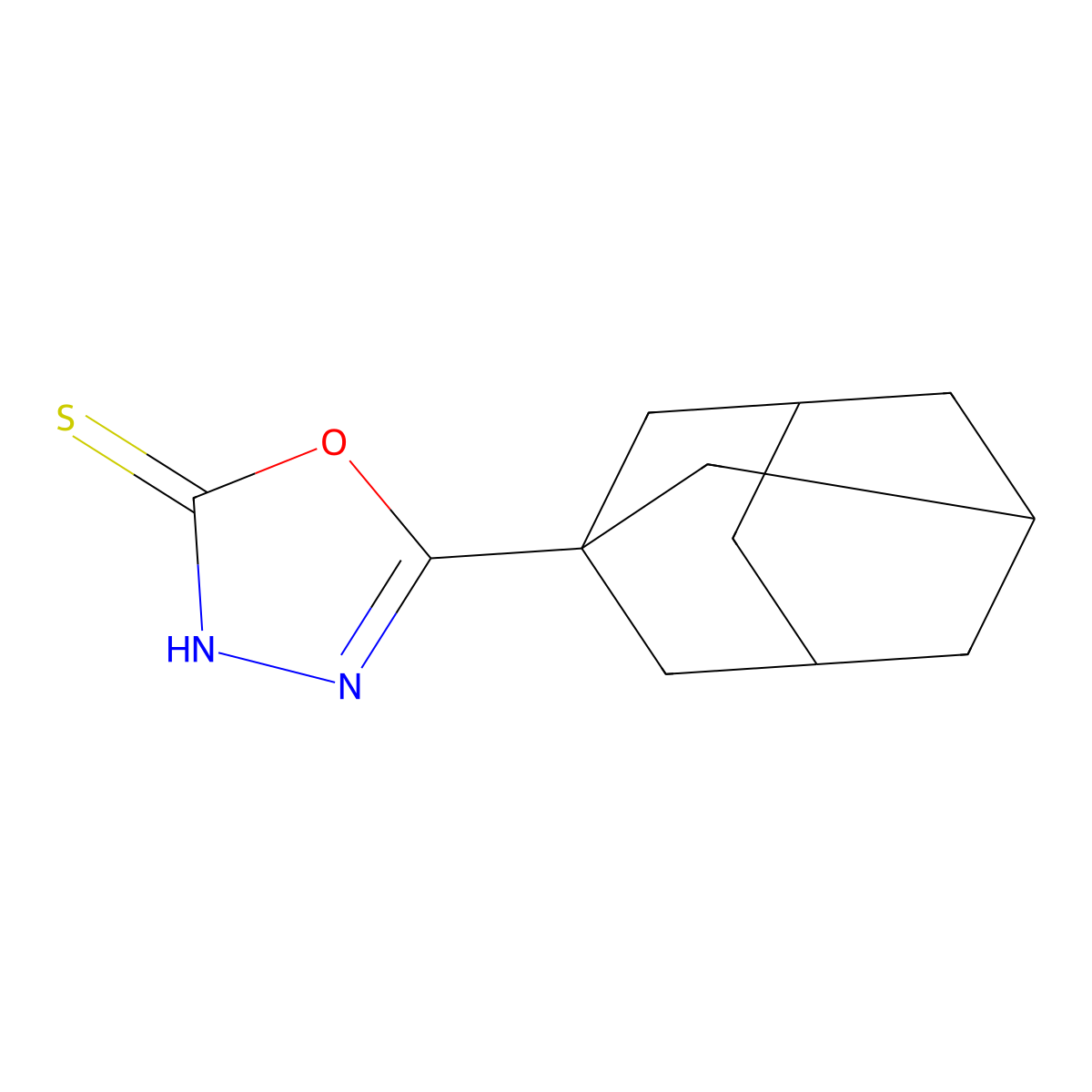 5-(1-Adamantyl)-1,3,4-oxadiazole-2-thiol molecular structure, CAS 197514-90-2