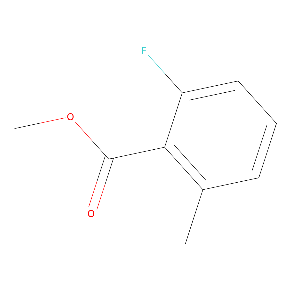 Methyl 2-fluoro-6-methylbenzoate molecular structure, CAS 197516-57-7
