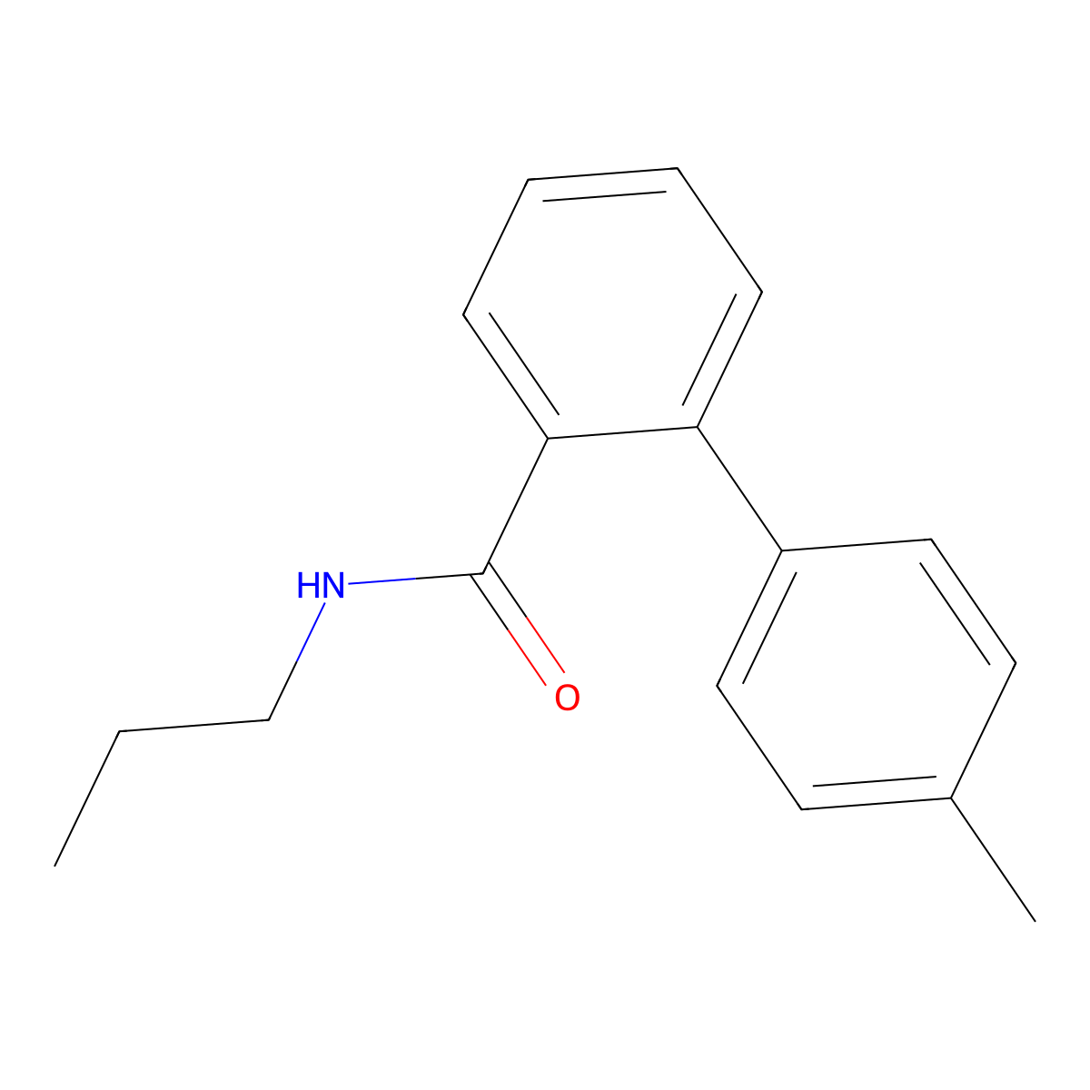 4'-Methyl-N-propyl[1,1'-biphenyl]-2-carboxamide molecular structure, CAS 197517-33-2