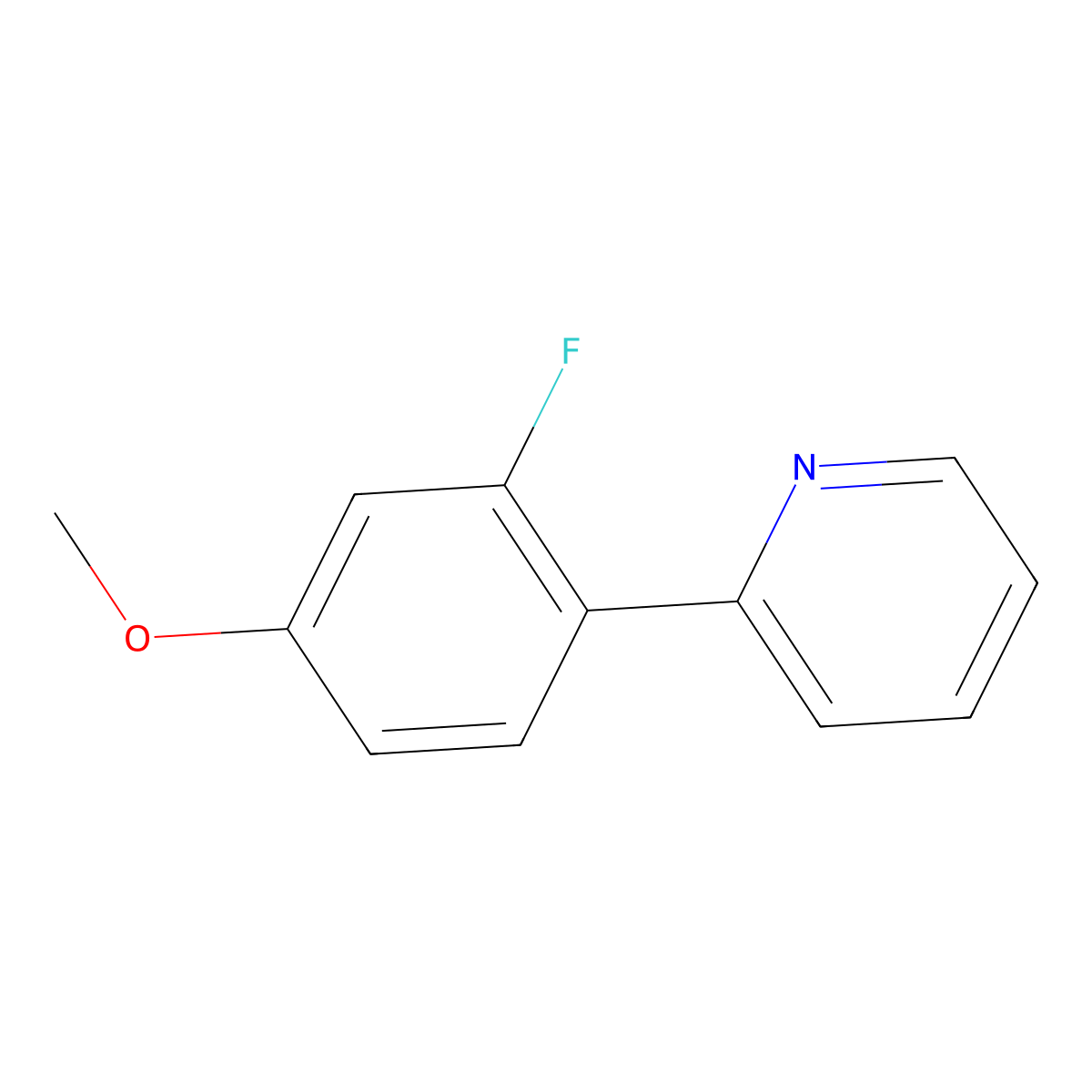 2-(2-Fluoro-4-methoxyphenyl)pyridine molecular structure, CAS 1975170-06-9