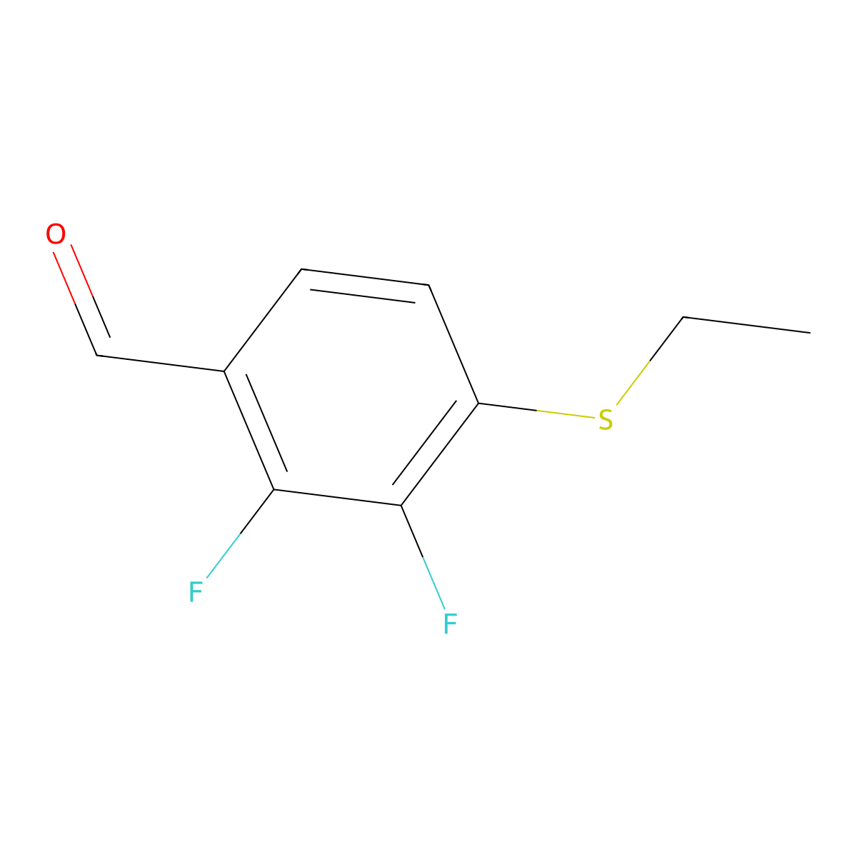 4-(Ethylthio)-2,3-difluorobenZaldehyde molecular structure, CAS 1975179-69-1