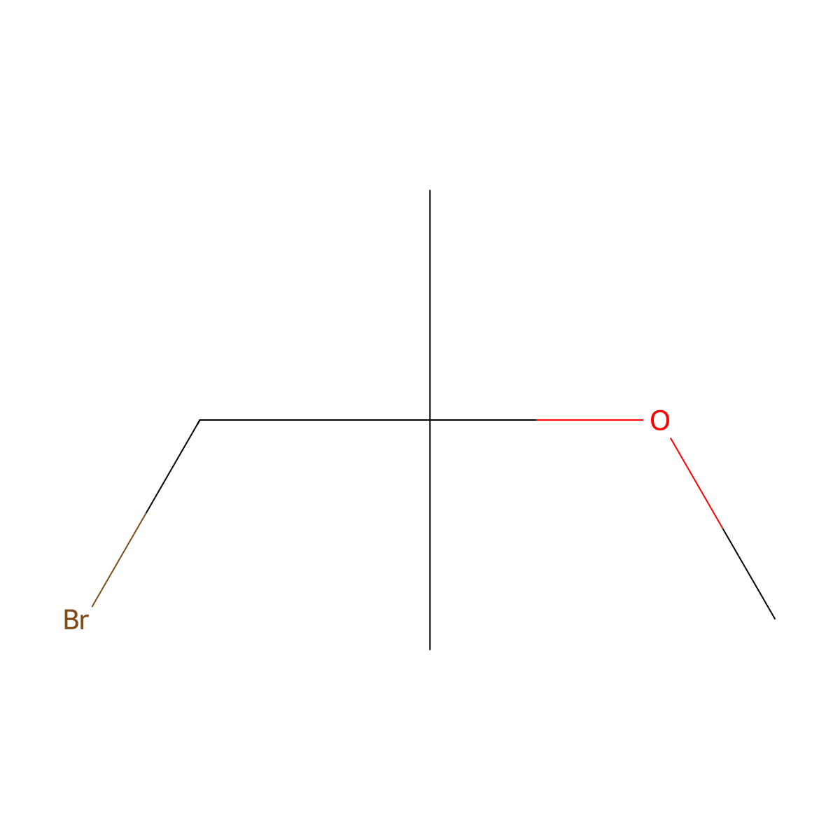 1-Bromo-2-methoxy-2-methylpropane molecular structure, CAS 19752-21-7