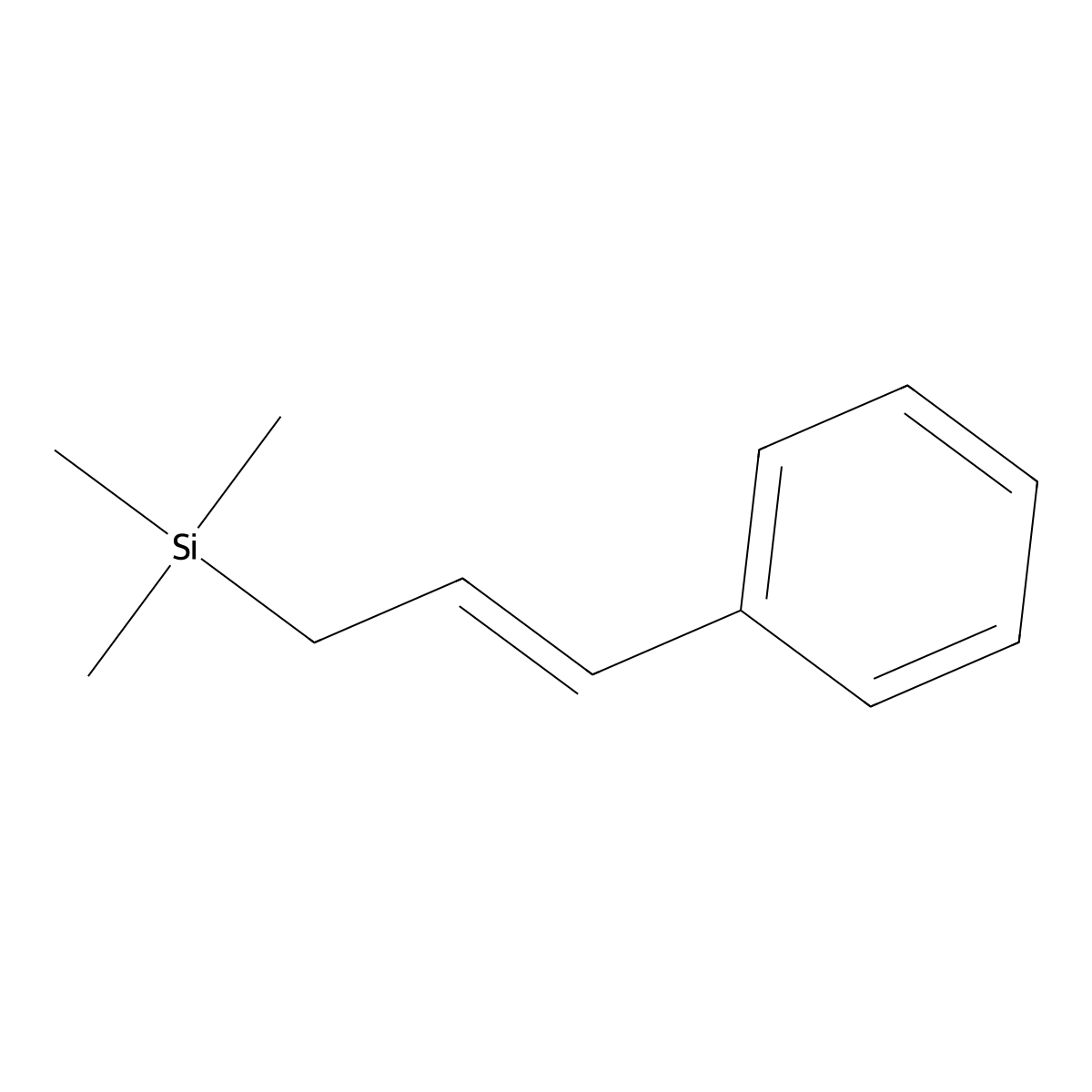 Cinnamyltrimethylsilane molecular structure, CAS 19752-23-9