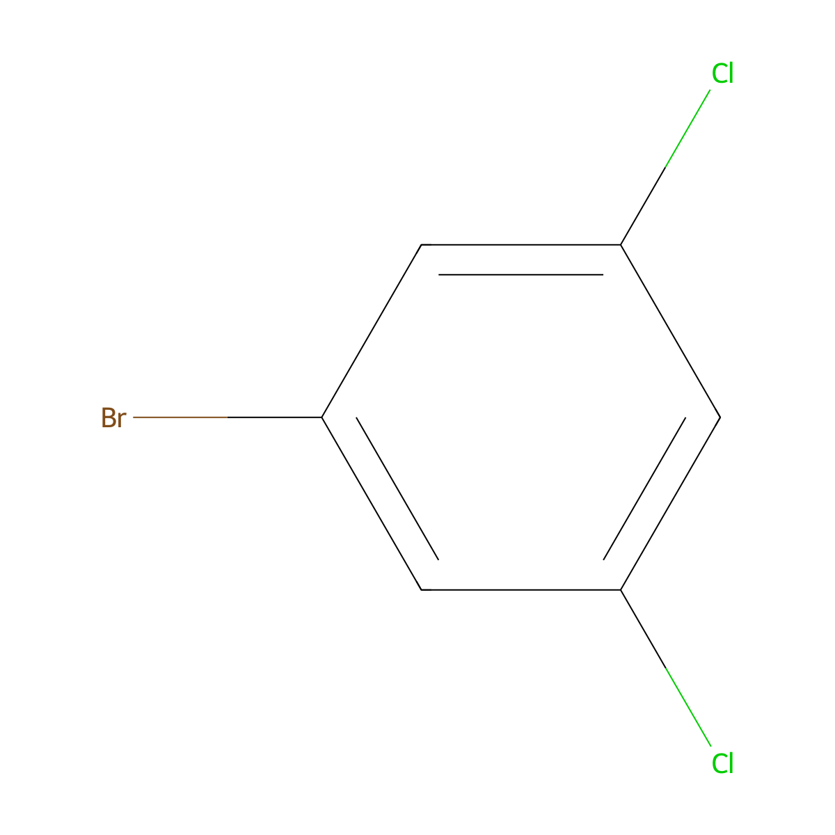 Benzene, 1-bromo-3,5-dichloro- molecular structure, CAS 19752-55-7