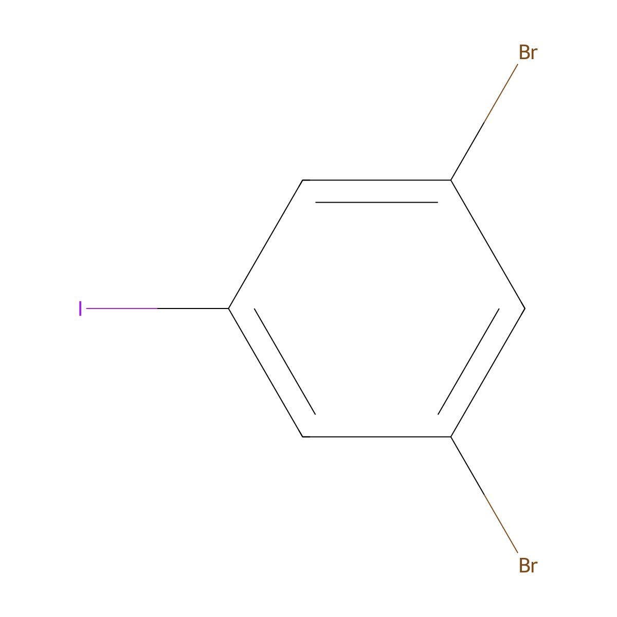 1,3-Dibromo-5-iodobenzene molecular structure, CAS 19752-57-9