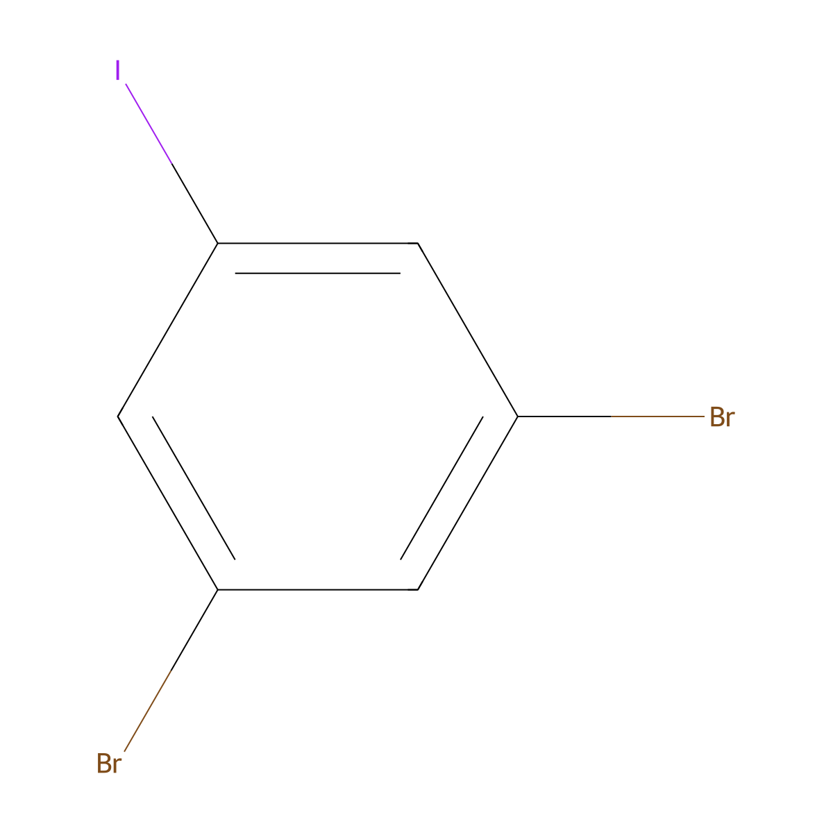 1,3-Dibromo-5-iodobenzene molecular structure, CAS 19752-57-9
