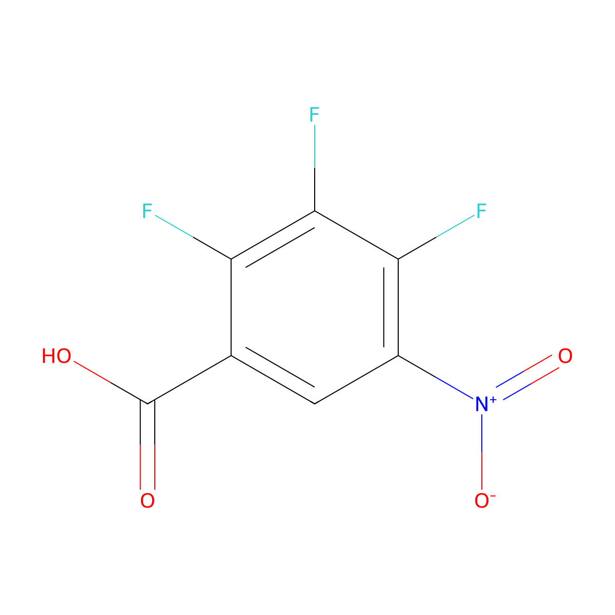 2,3,4-Trifluoro-5-nitrobenzoic acid molecular structure, CAS 197520-71-1