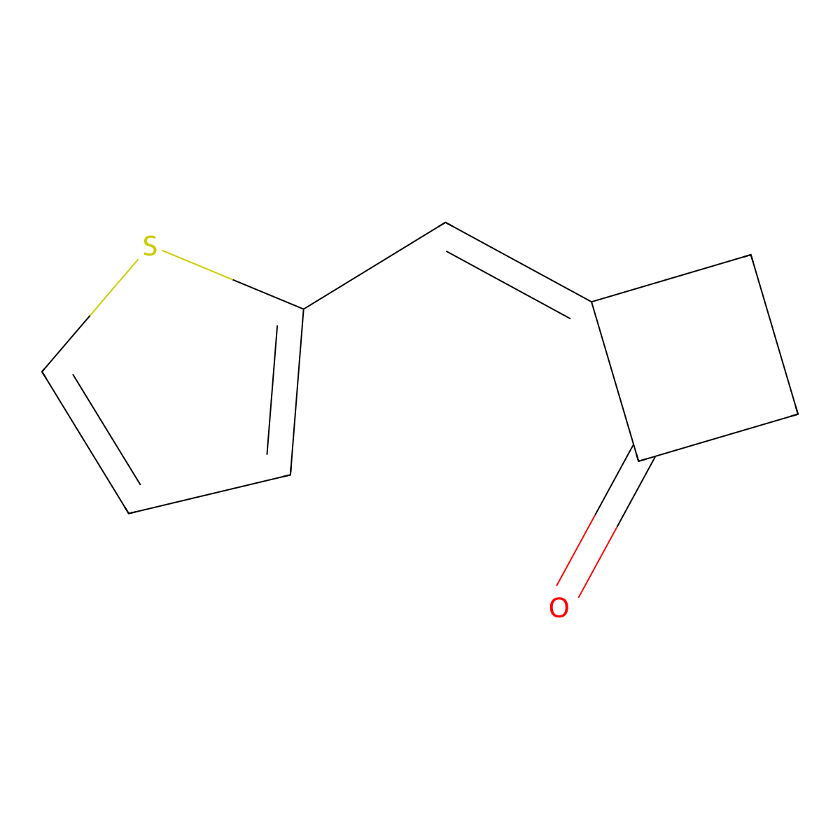2-(Thiophen-2-ylmethylene)cyclobutanone molecular structure, CAS 1975265-91-8