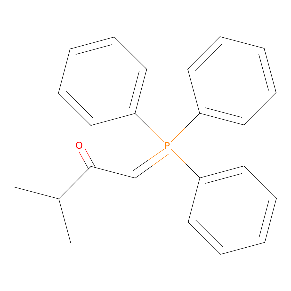 3-Methyl-1-(triphenylphosphoranylidene)butan-2-one molecular structure, CAS 19753-67-4