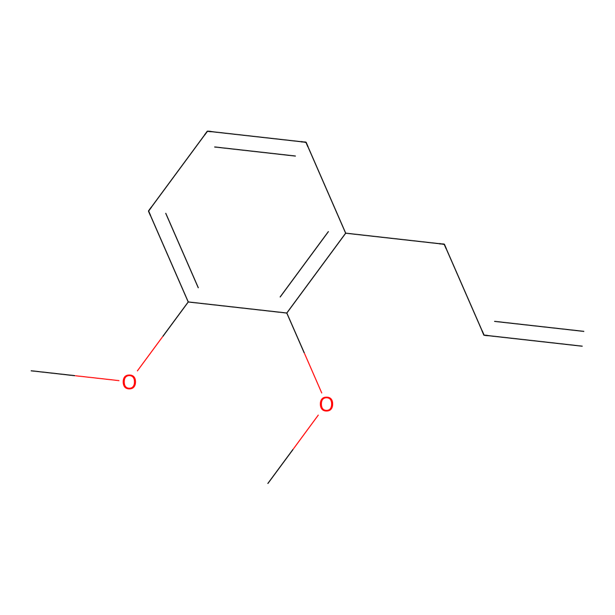 Benzene, 1,2-dimethoxy-3-(2-propenyl)- molecular structure, CAS 19754-21-3