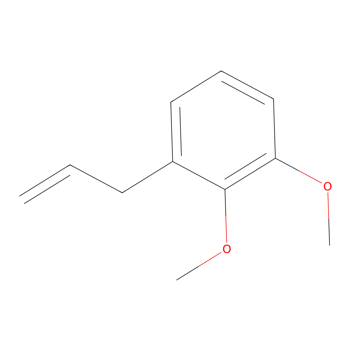 Benzene, 1,2-dimethoxy-3-(2-propenyl)- molecular structure, CAS 19754-21-3