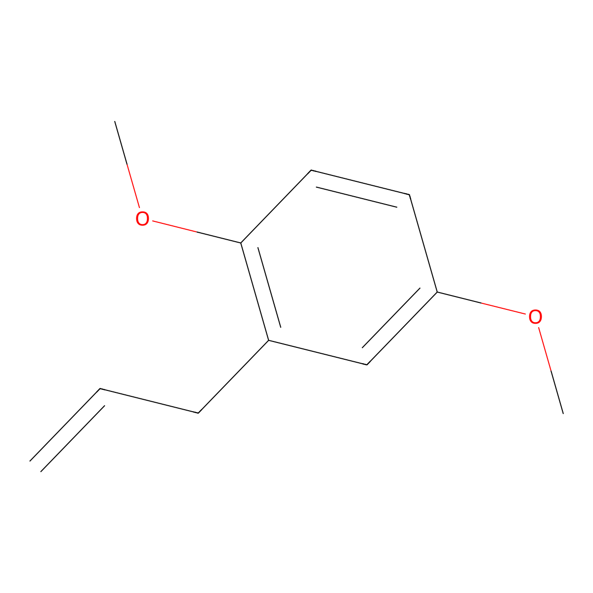 Benzene, 1,4-dimethoxy-2-(2-propenyl)- molecular structure, CAS 19754-22-4