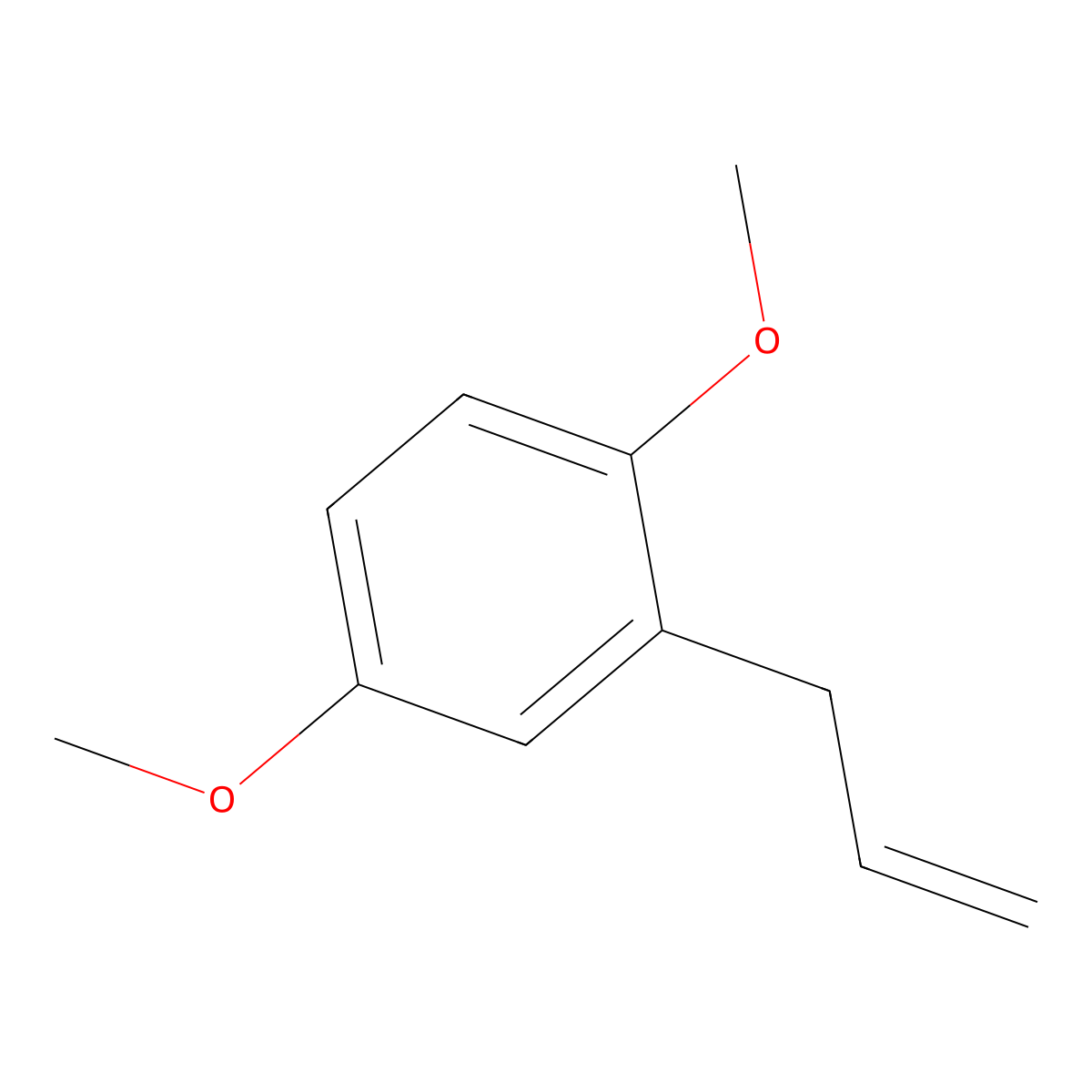 Benzene, 1,4-dimethoxy-2-(2-propenyl)- molecular structure, CAS 19754-22-4