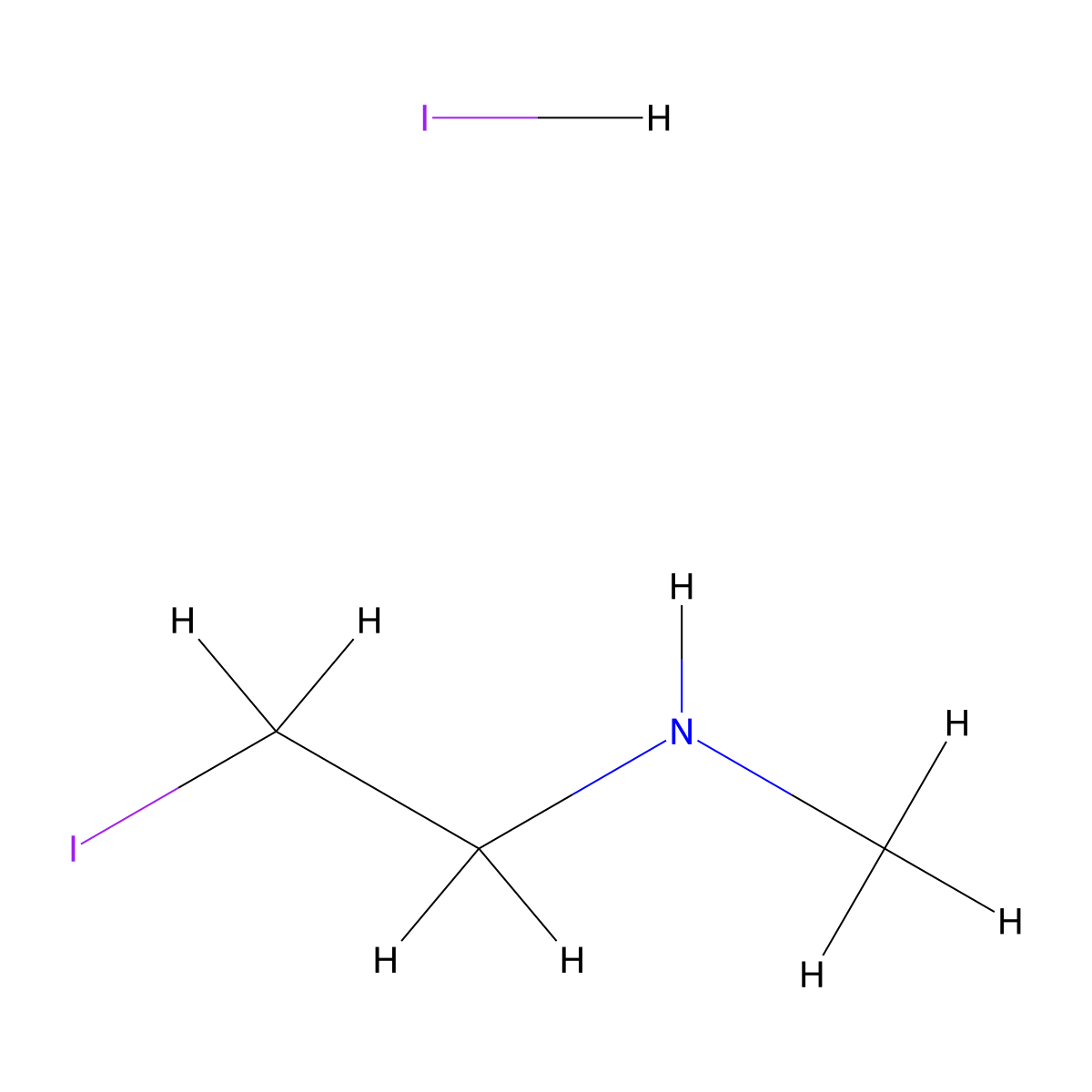 (2-Iodoethyl)(methyl)amine hydroiodide molecular structure, CAS 19754-75-7