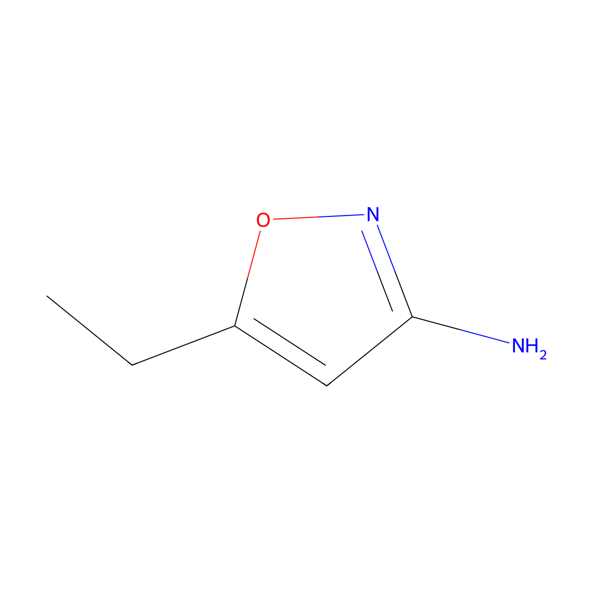 5-Ethyl-1,2-oxazol-3-amine molecular structure, CAS 19754-80-4