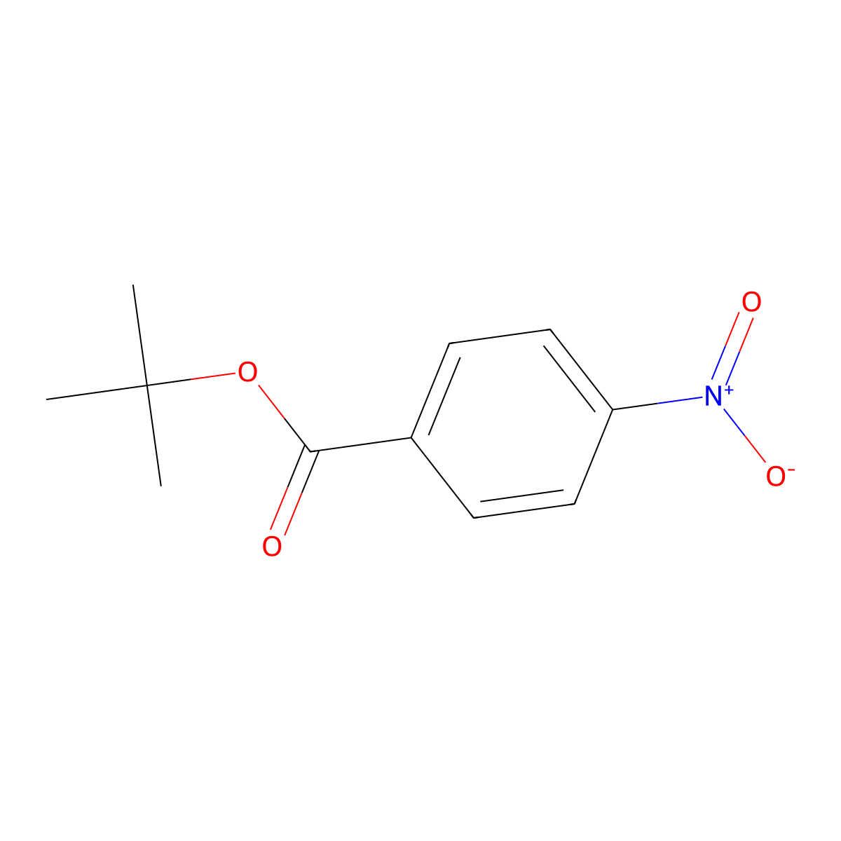 Tert-butyl 4-nitrobenzoate molecular structure, CAS 19756-72-0