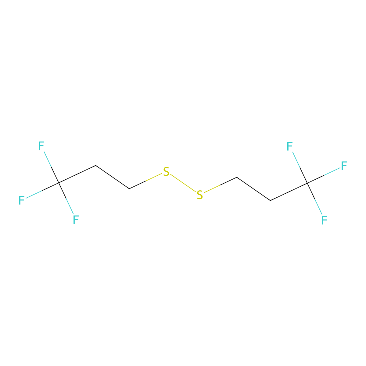 Bis(3,3,3-trifluoropropyl) disulfide molecular structure, CAS 19756-81-1