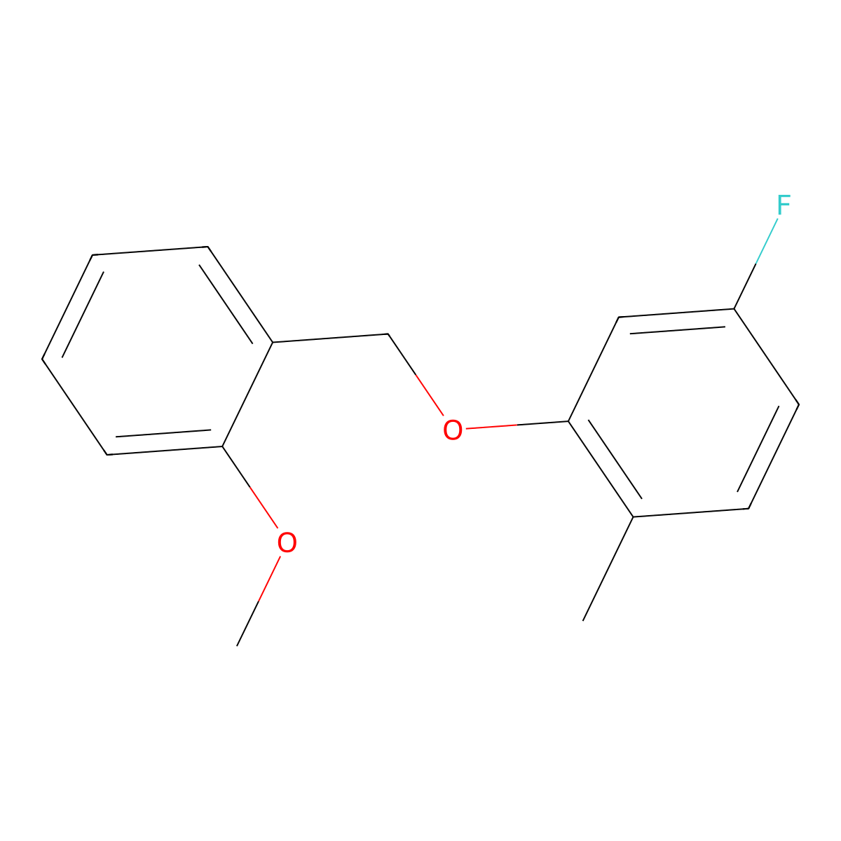 4-Fluoro-2-((2-methoxybenzyl)oxy)-1-methylbenzene molecular structure, CAS 1975638-14-2