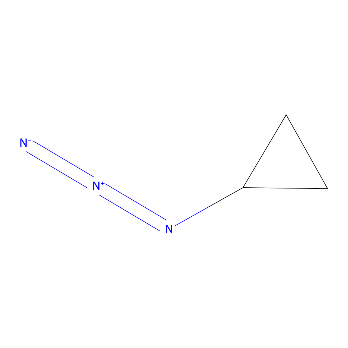 Azidocyclopropane molecular structure, CAS 19757-65-4