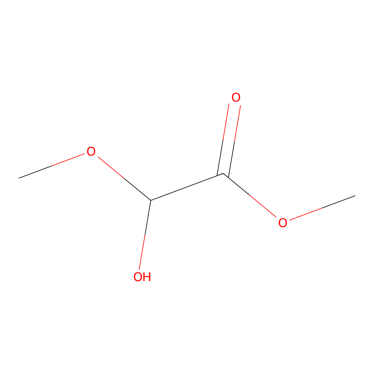 Methyl 2-Hydroxy-2-methoxyacetate molecular structure, CAS 19757-97-2