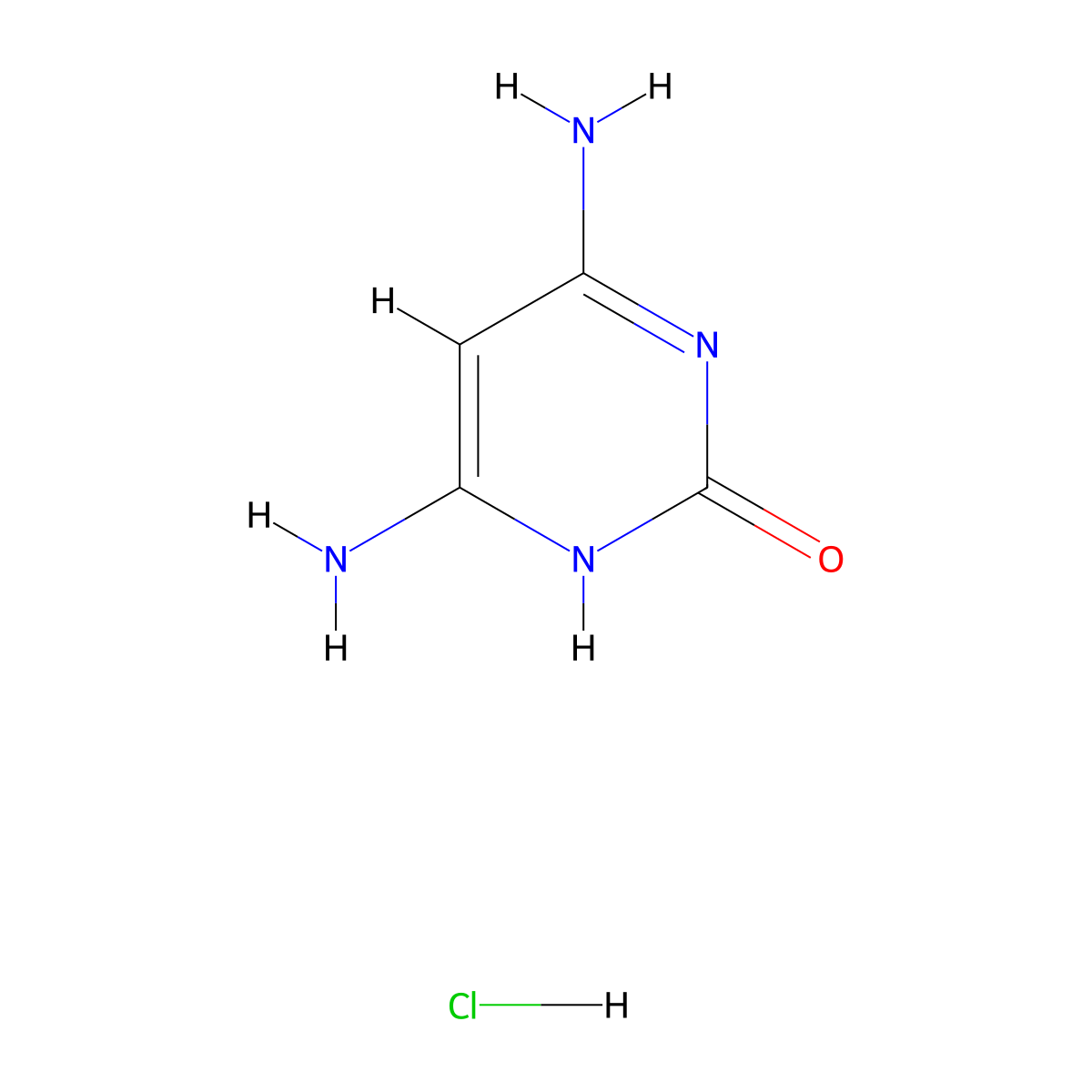 4,6-Diaminopyrimidin-2(1H)-one hydrochloride molecular structure, CAS 197571-63-4