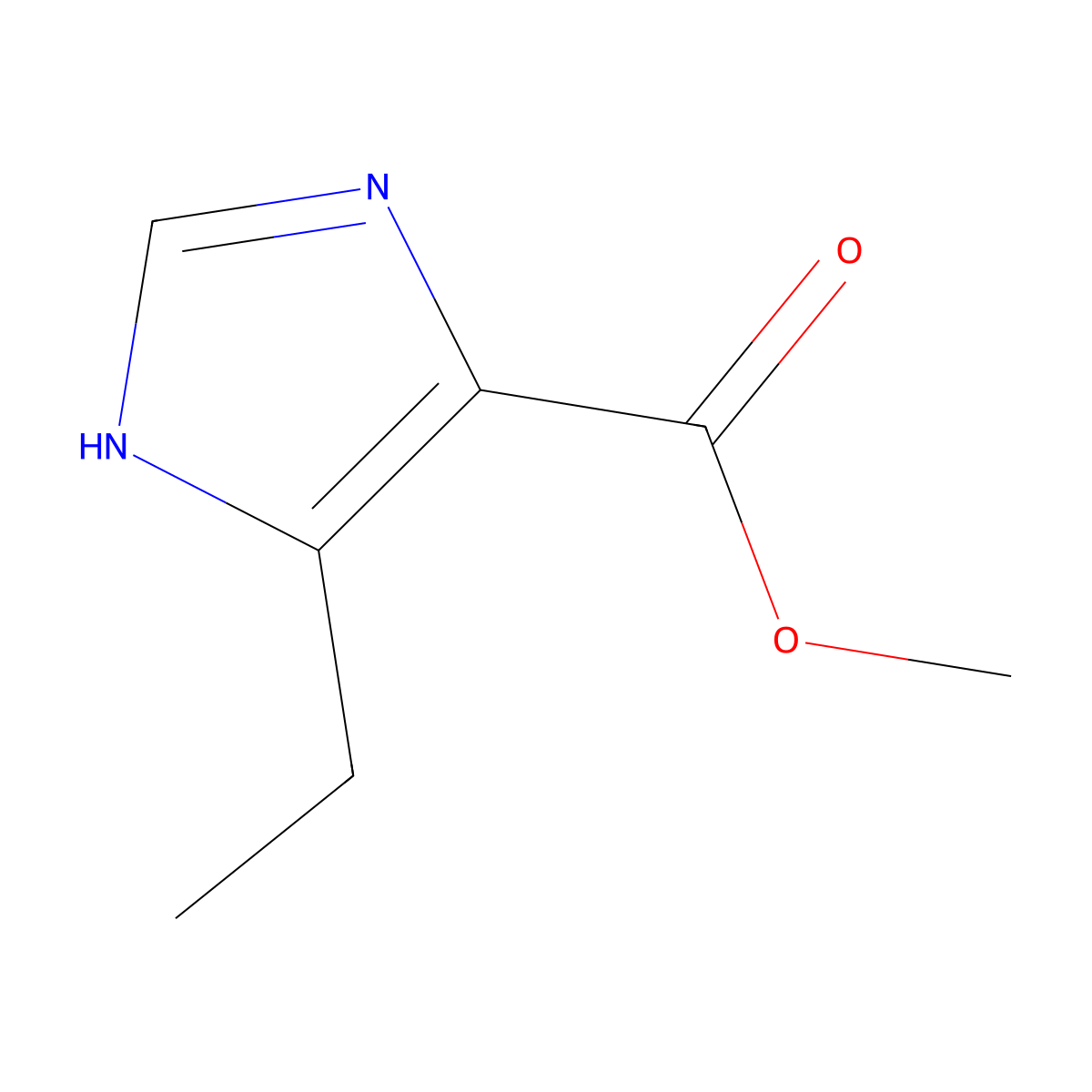methyl 4-ethyl-1H-imidazole-5-carboxylate molecular structure, CAS 197574-43-9