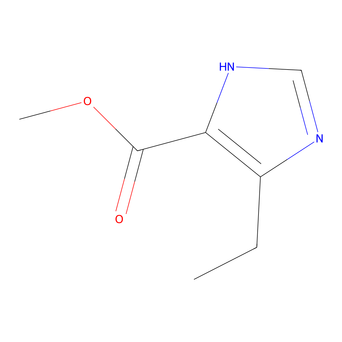 methyl 4-ethyl-1H-imidazole-5-carboxylate molecular structure, CAS 197574-43-9