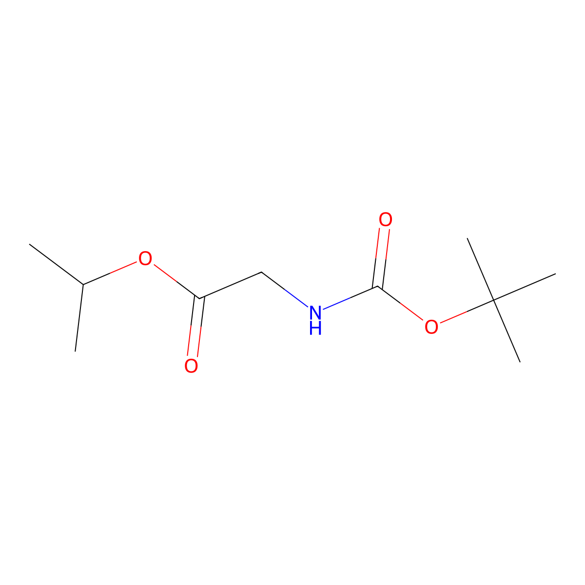 Glycine, N-[(1,1-dimethylethoxy)carbonyl]-, 1-methylethyl ester (9CI) molecular structure, CAS 197579-95-6