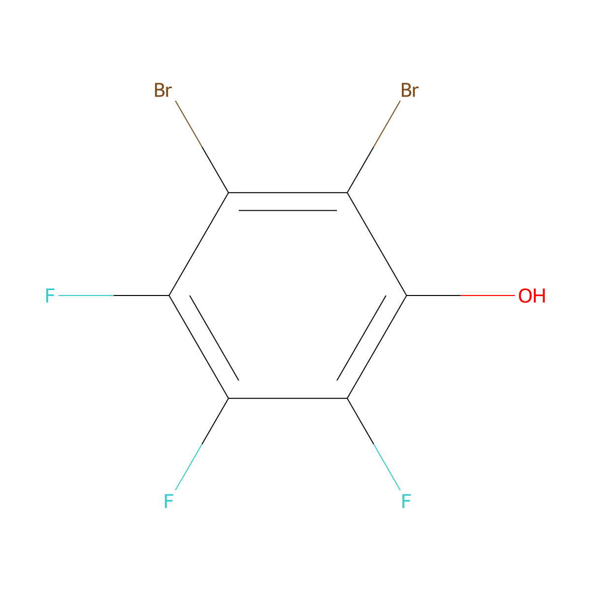 2,3-Dibromo-4,5,6-trifluorophenol molecular structure, CAS 19758-04-4