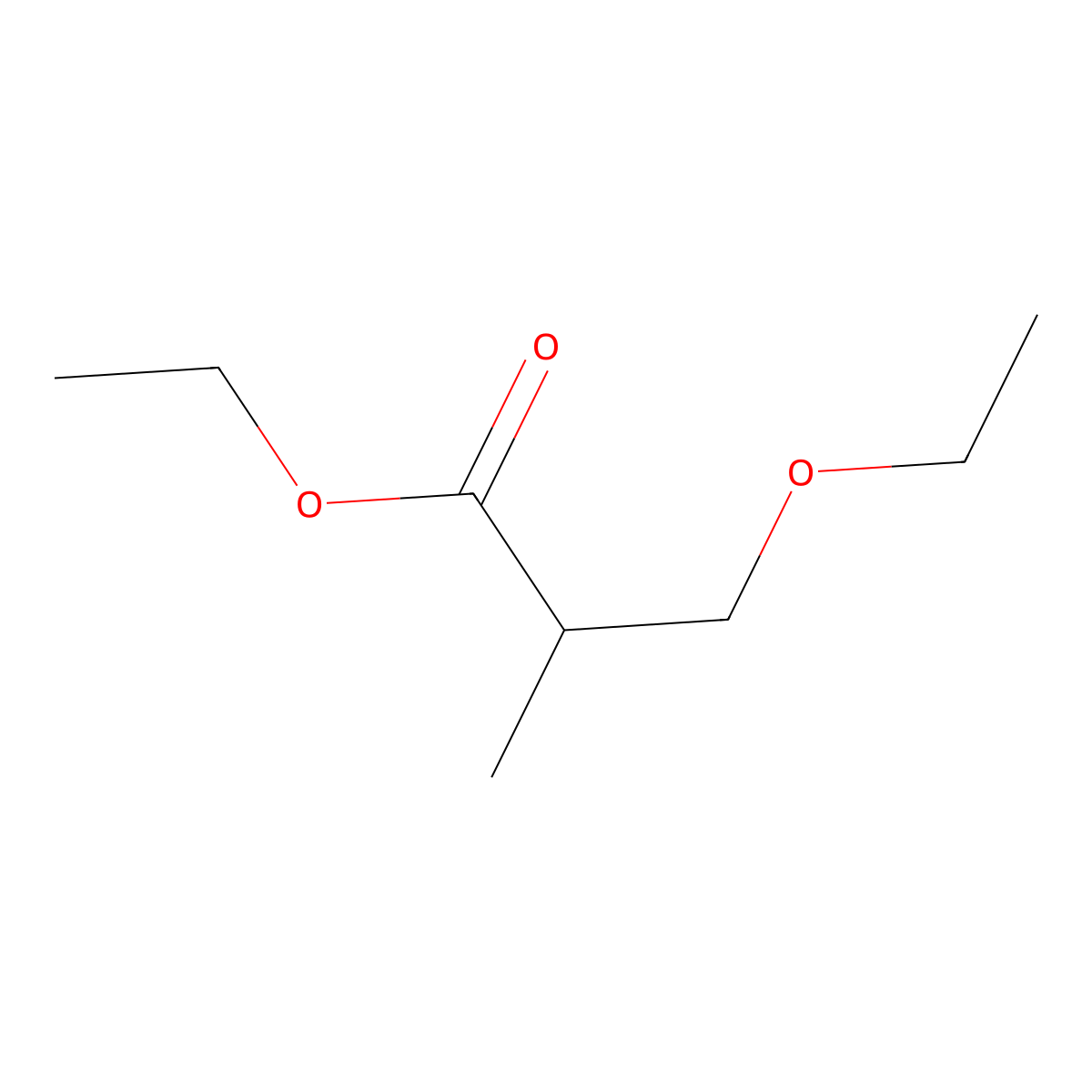 Ethyl 3-ethoxyisobutyrate molecular structure, CAS 19758-19-1
