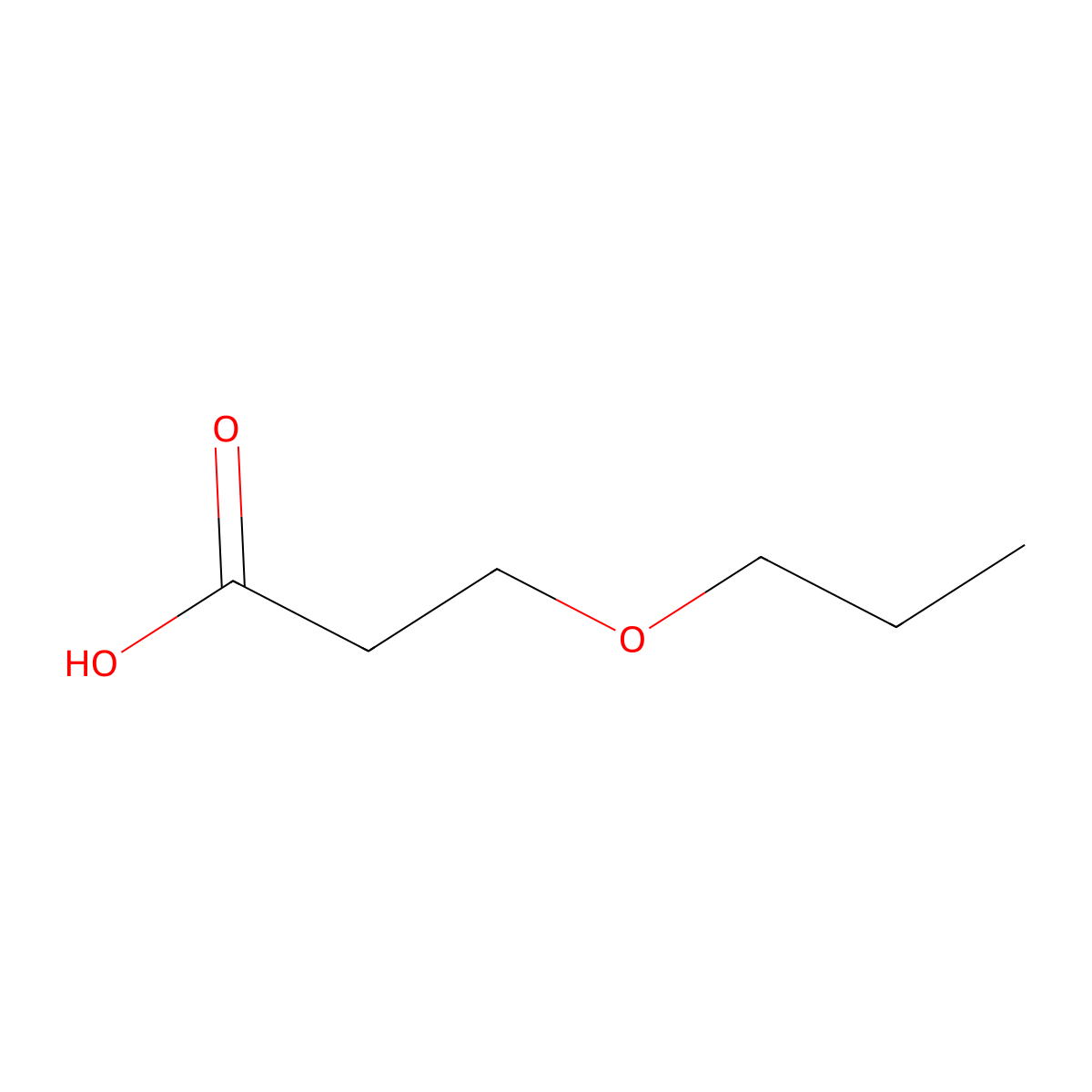 3-Propoxypropanoic acid molecular structure, CAS 19758-29-3