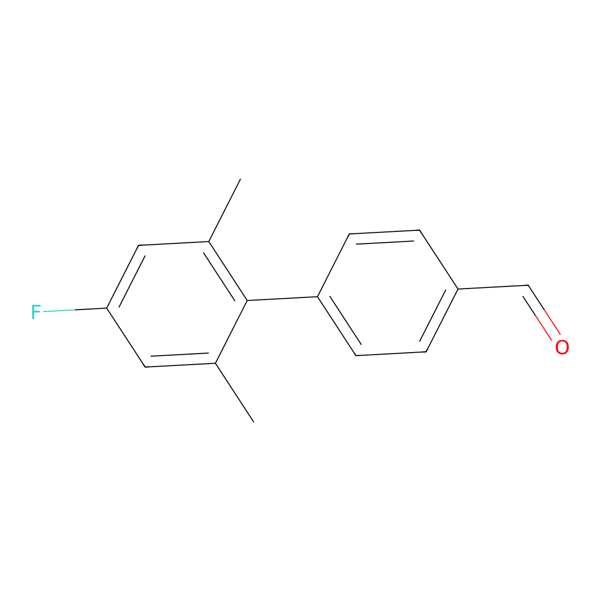 4'-Fluoro-2',6'-dimethyl[1,1'-biphenyl]-4-carboxaldehyde molecular structure, CAS 1975804-78-4