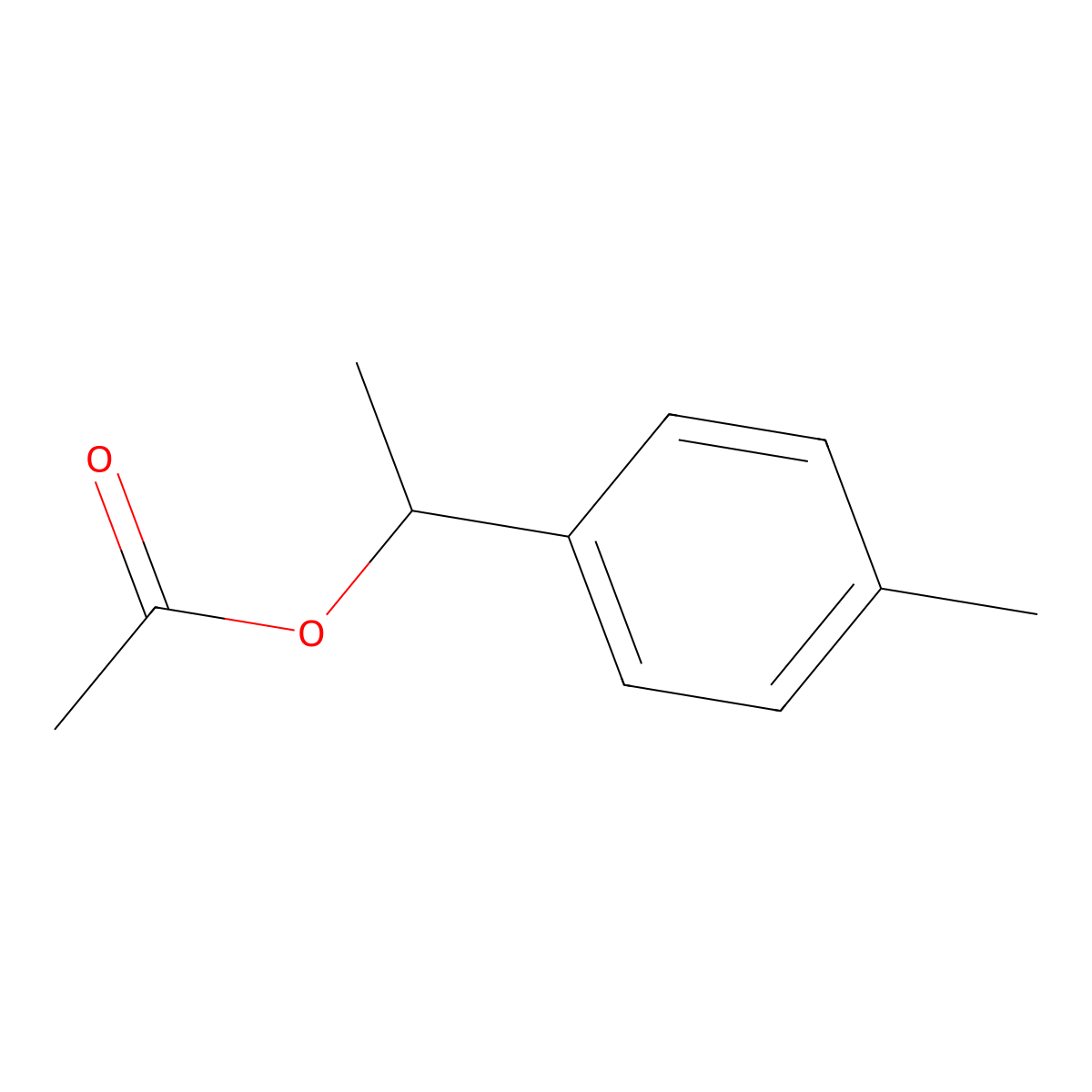 Benzenemethanol, alpha,4-dimethyl-, 1-acetate molecular structure, CAS 19759-40-1