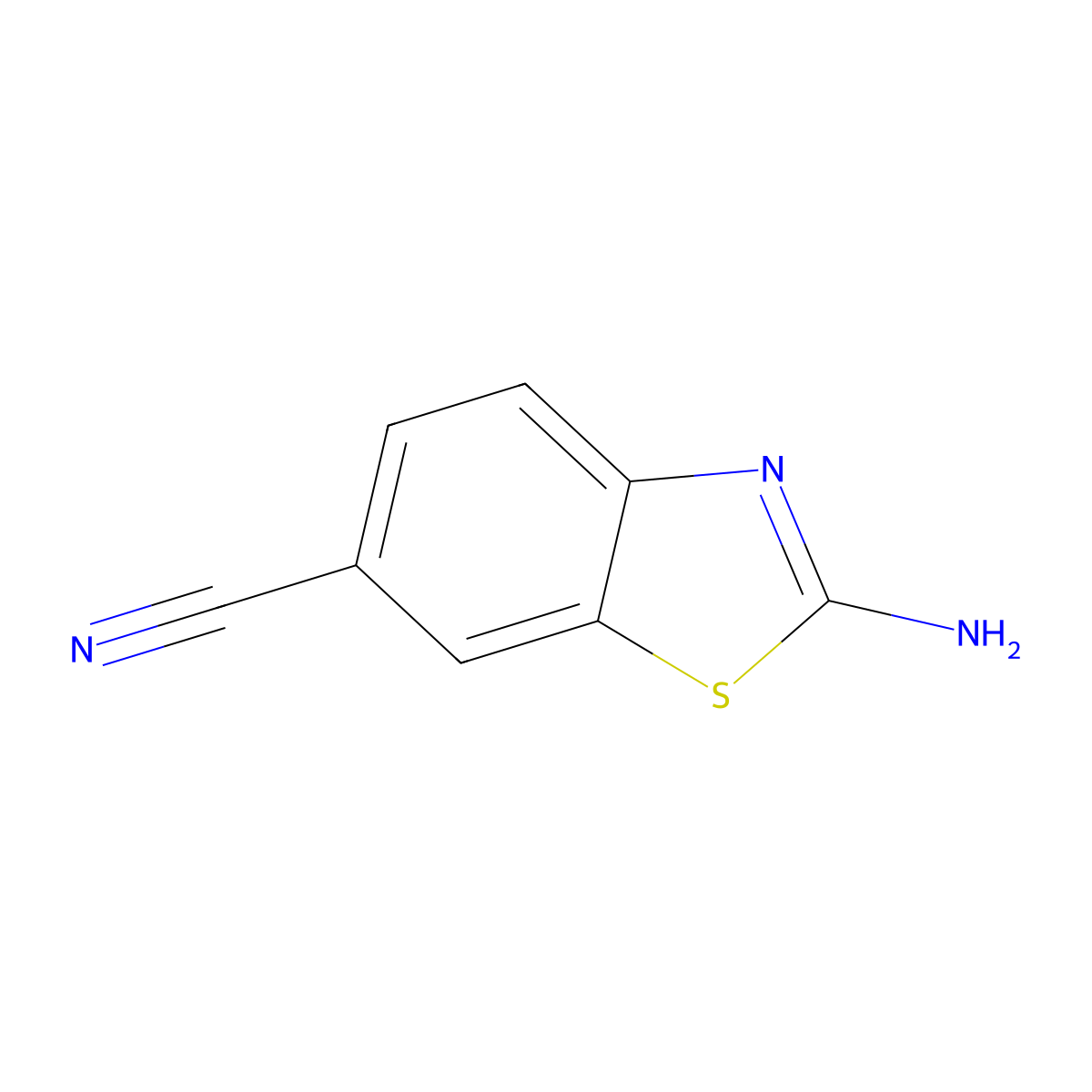 2-Aminobenzothiazole-6-carbonitrile molecular structure, CAS 19759-66-1