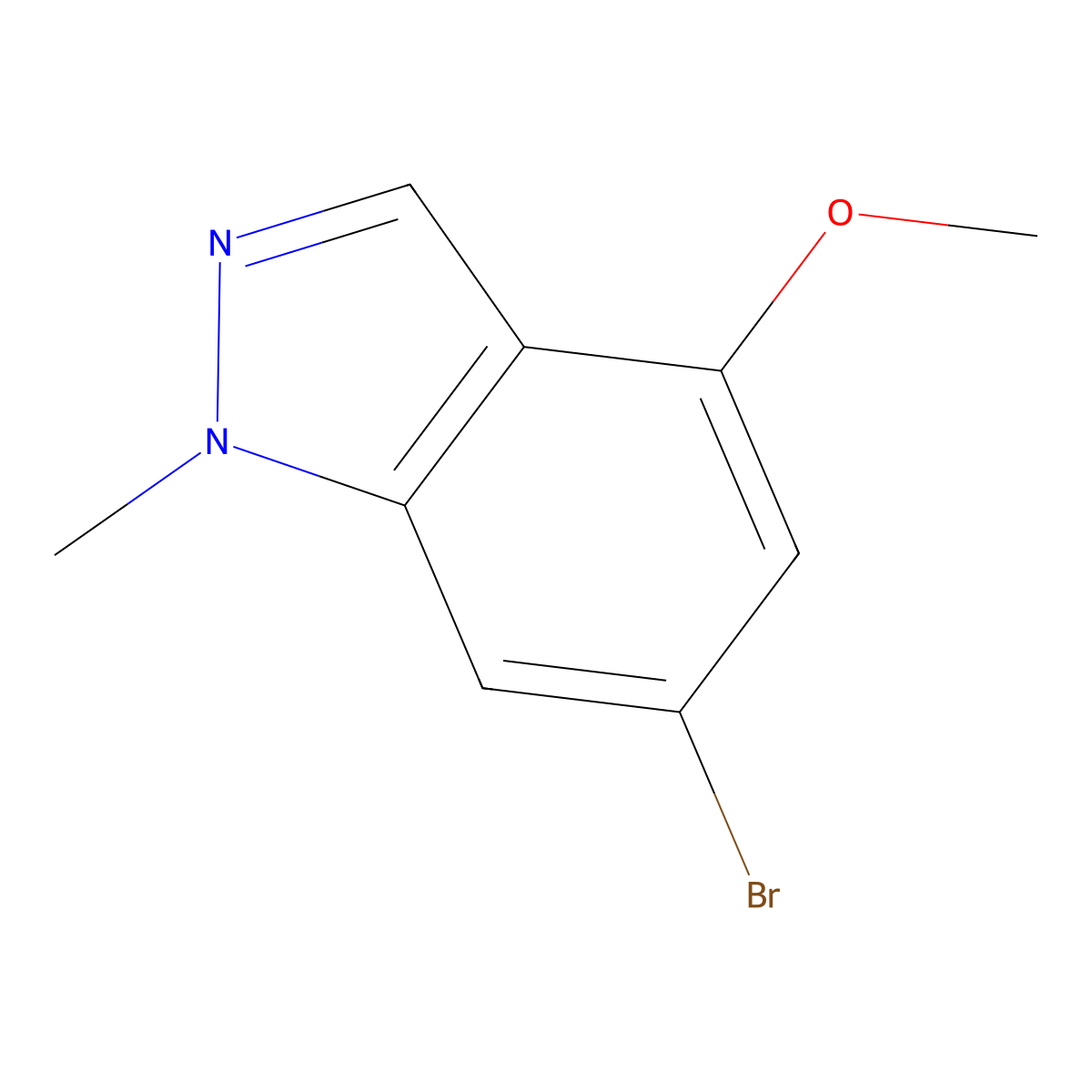 6-Bromo-4-methoxy-1-methyl-1H-indazole molecular structure, CAS 1976004-89-3