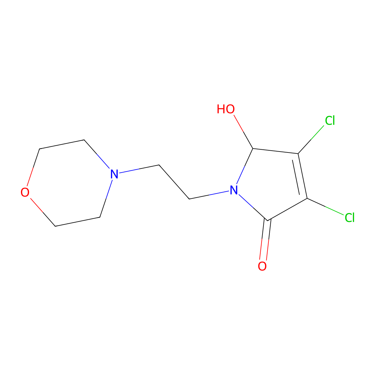 3,4-Dichloro-5-hydroxy-1-(2-morpholinoethyl)-1H-pyrrol-2(5H)-one molecular structure, CAS 1976033-03-0