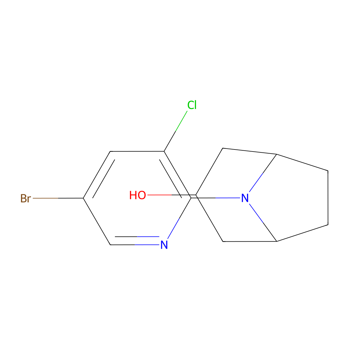 8-(5-Bromo-3-chloropyridin-2-yl)-8-azabicyclo[3.2.1]octan-3-ol molecular structure, CAS 1976199-99-1