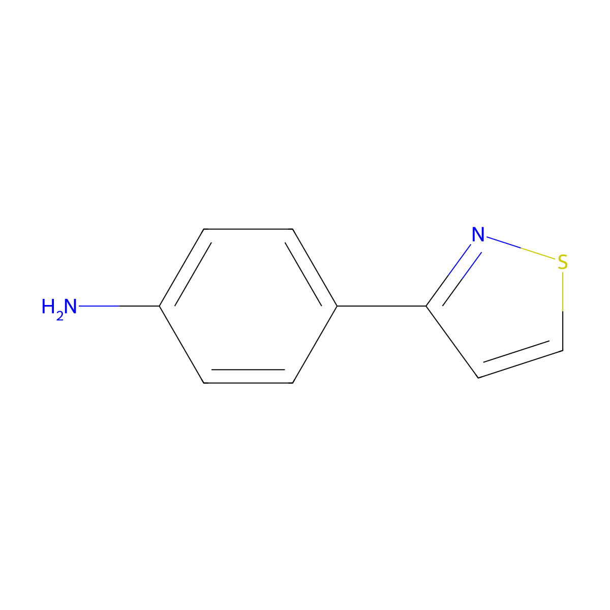 4-(Isothiazol-3-yl)aniline molecular structure, CAS 19762-08-4