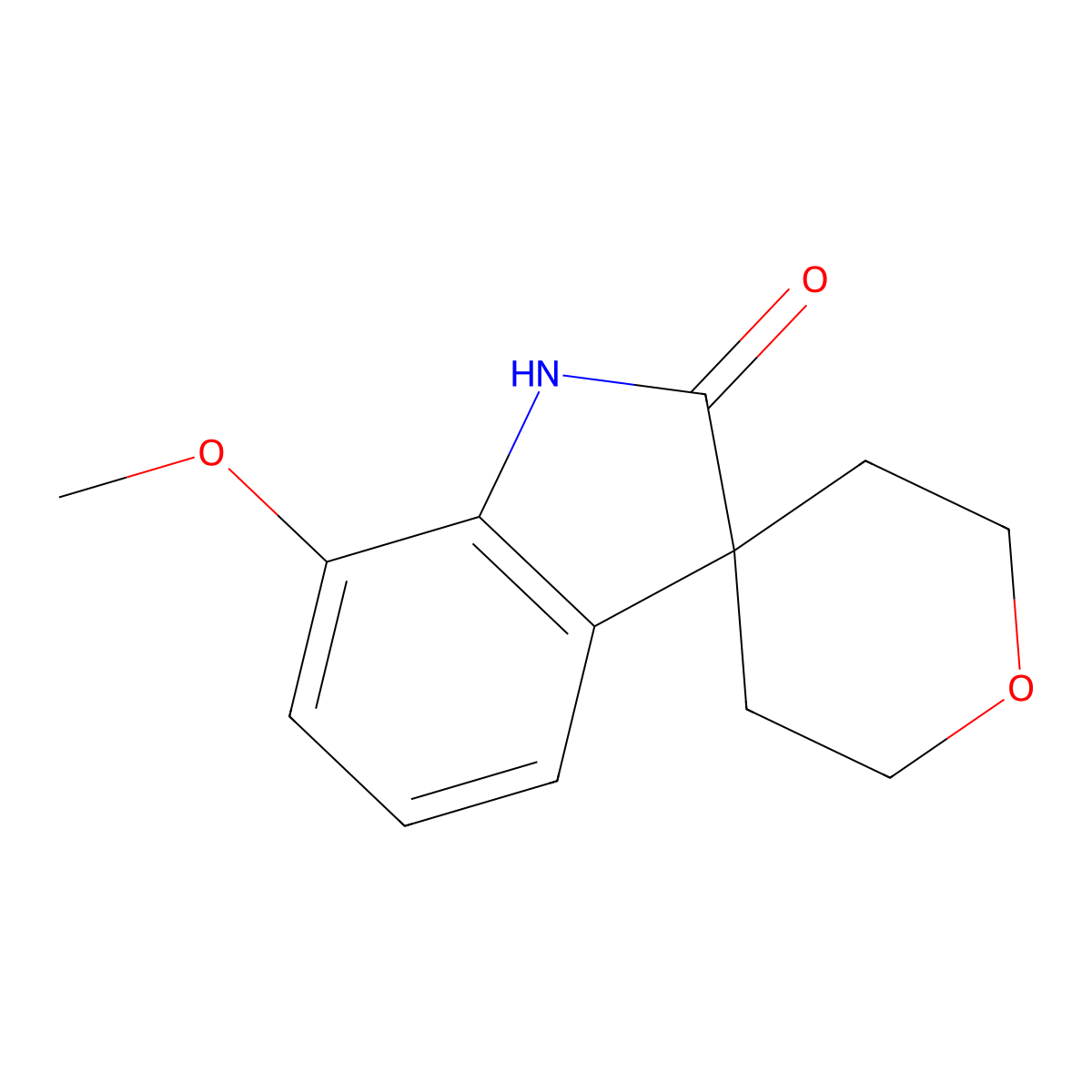7-Methoxy-1H-spiro[indole-3,4'-oxane]-2-one molecular structure, CAS 1976265-58-3