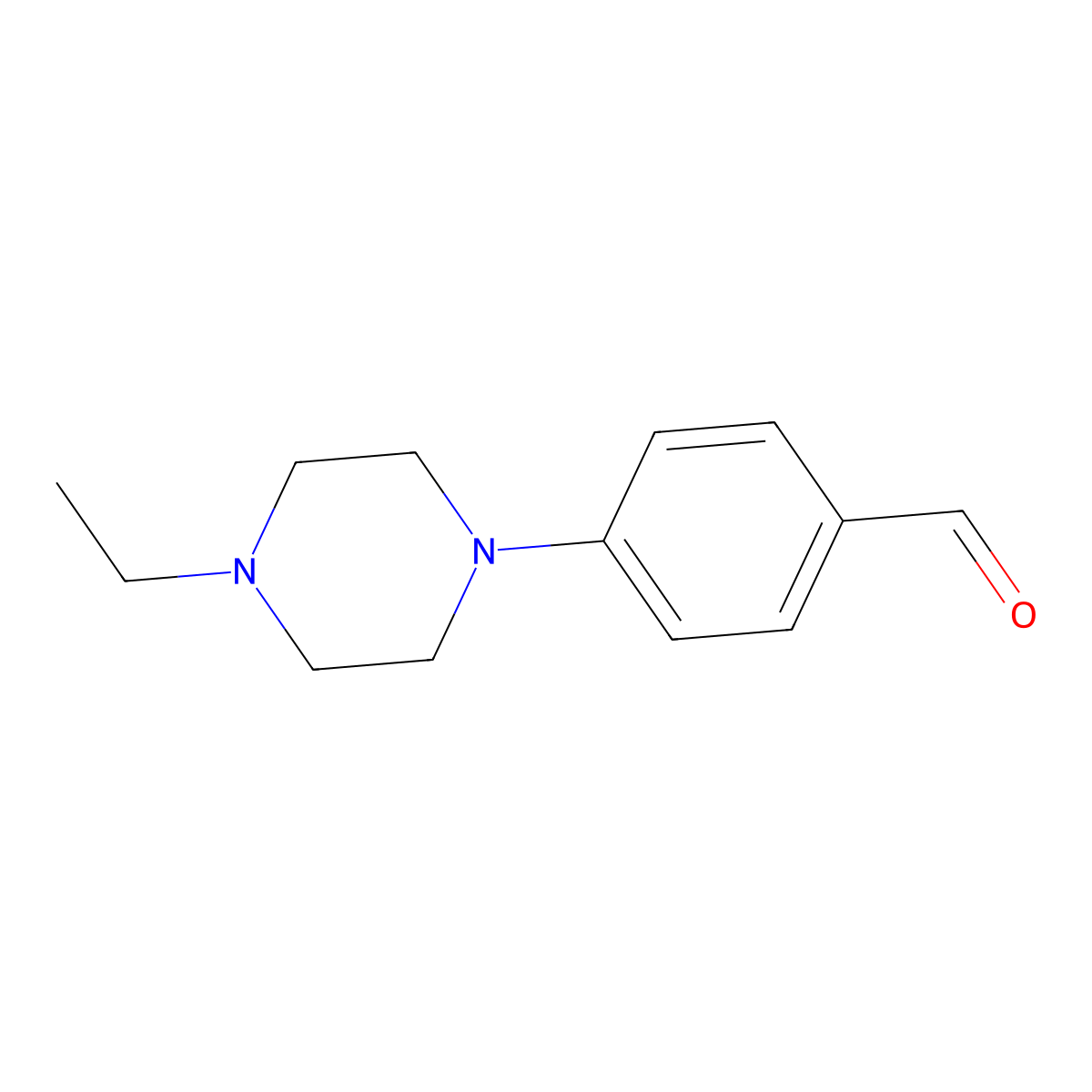 4-(4-Ethylpiperazin-1-yl)benzaldehyde molecular structure, CAS 197638-76-9